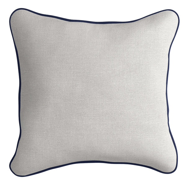 Navy outdoor cushions with white piping hot sale