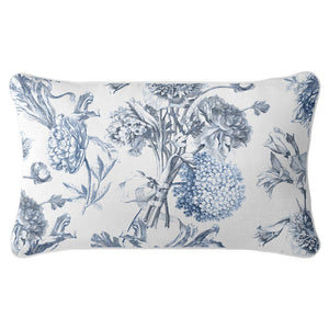 Donna - Blue Peonies and Hydrangeas Cushion Cover