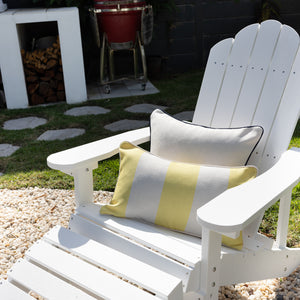 Navy Piping with Off-White Linen Cushion Cover